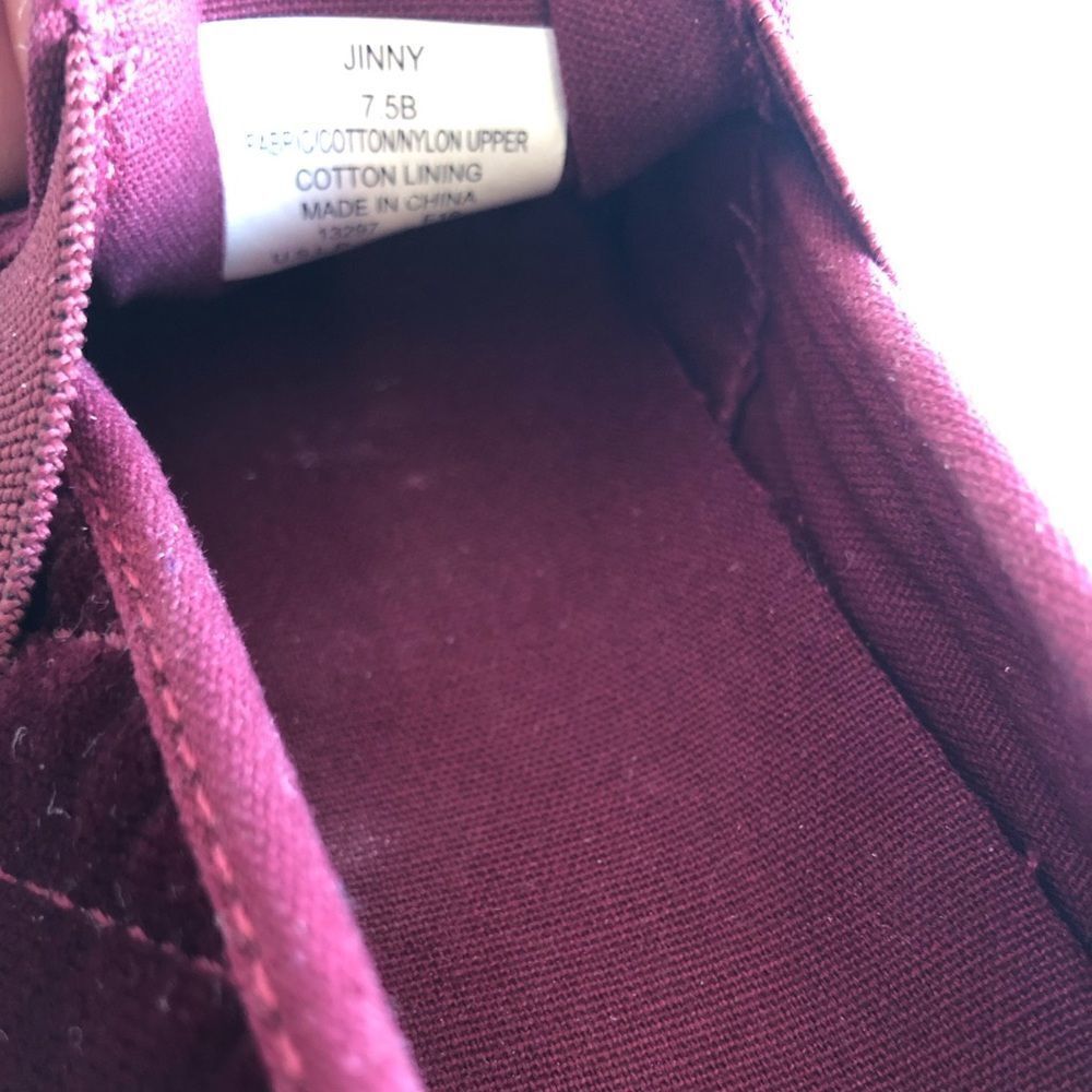 LAUREN by Ralph Lauren Jinny Maroon Sneakers 7.5 - Picture 7 of 7